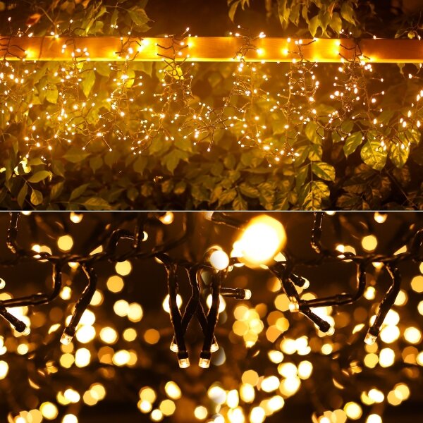 Aigostar - Catena decorativa da esterno LED 250xLED/10m IP44 bianco caldo