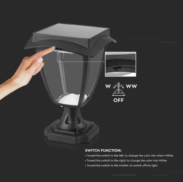 Lampada solare LED LED/2W/3,7V 3000/6000K IP65 2200 mAh