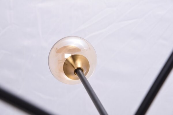 Azzardo AZ4700 - Lampadario su palo SOLEN 6xG9/30W/230V nero/oro