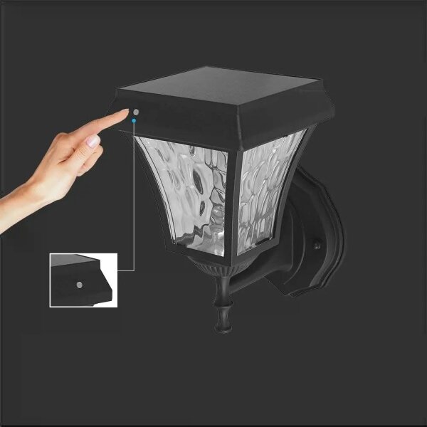 Lampada da parete solare a LED 3in1 LED/2W/5,5V 3000K/6000K IP65 2200 mAh