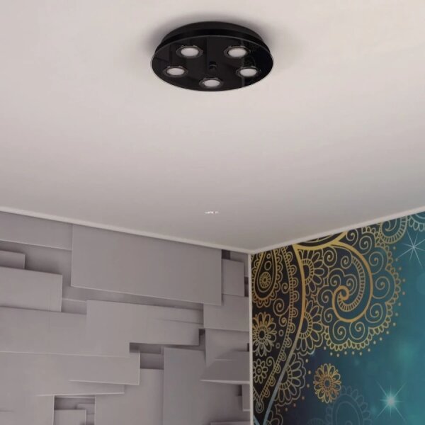 Eglo 33805 - Plafoniera LED da soffitto GRATTINO 5xGU10/2,8W/230V