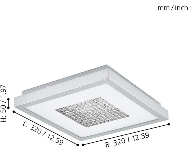 Eglo 98369 - Plafoniera a LED dimmerabile PESCATE LED/24W/230V