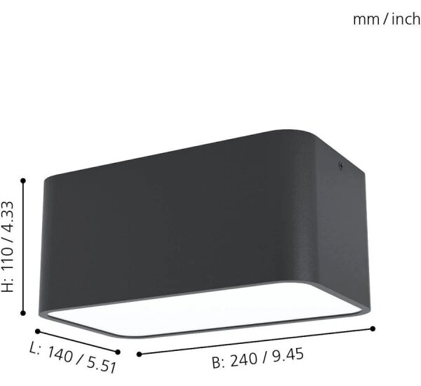Eglo 99284 - Plafoniera GRIMASOLA 2xE27/28W/230V