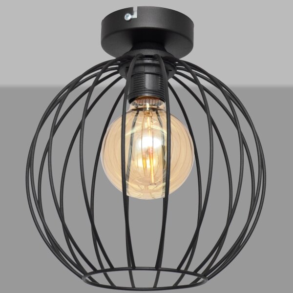Surface-mounted lampadario MERCURE 1xE27/15W/230V d. 24 cm nero
