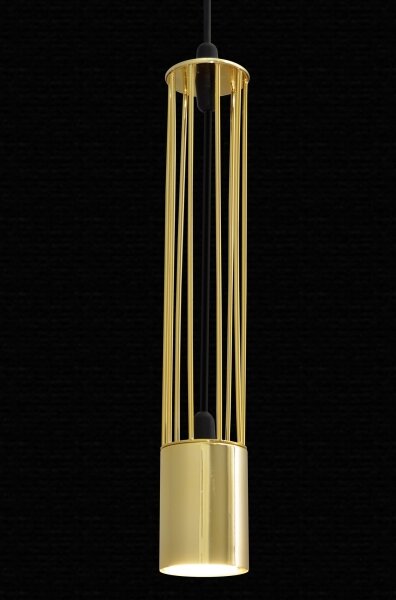LED Lampadario su corda BARS 2xGU10/4,8W/230V oro/nero