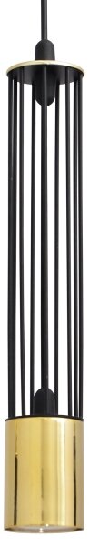 LED Lampadario su corda BARS 2xGU10/4,8W/230V nero/dorato