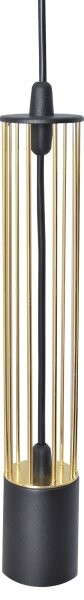 LED Lampadario su corda BARS 2xGU10/4,8W/230V nero/dorato