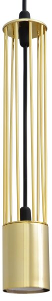 LED Lampadario su corda BARS 2xGU10/4,8W/230V oro/nero
