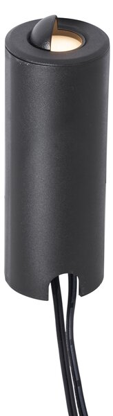 Set di 5 faretti da incasso moderni neri con LED IP67 - Linsey