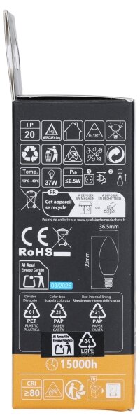 LED RGBW Lampadina C37 E14/4,8W/230V 3000K + telecomando - Aigostar