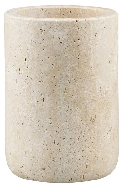 Portaspazzolino in pietra beige Travertine - Mette Ditmer Denmark