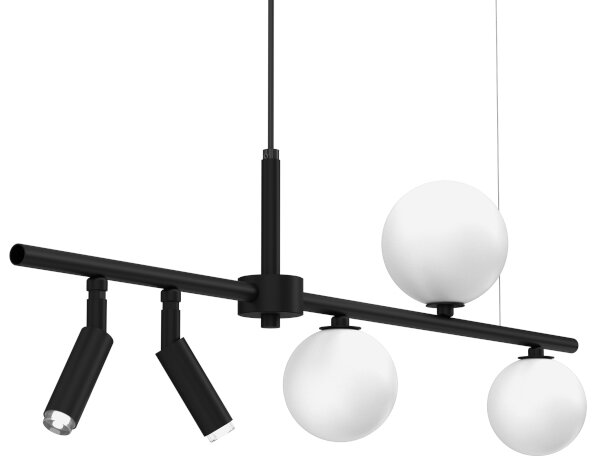 Lampadario a sospensione con filo SIRIO 5xG9/25W/230V nero