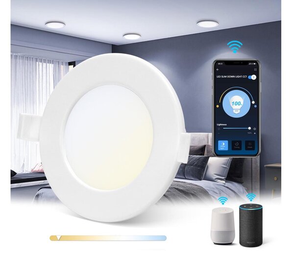Aigostar - LED da incasso dimmerabile LED/6W/230V Wi-Fi d. 11,5 cm