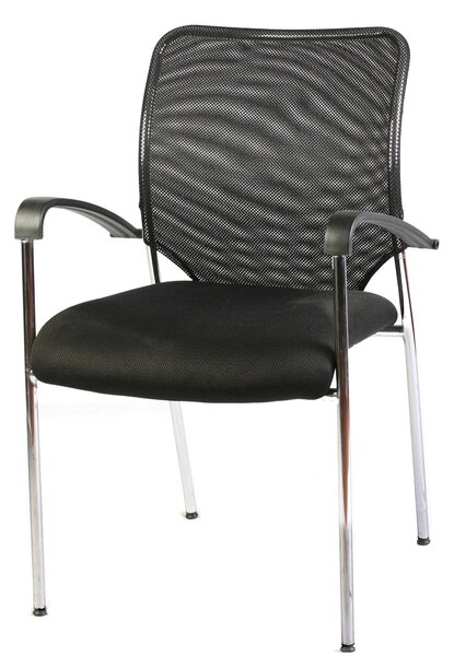 Sedia attesa con tessuto tecnico traspirante 53x85xh86 cm struttura in acciaio peso 14,5 kg colore nero