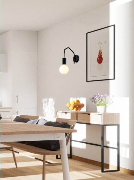 Applique BASSO 1xE27/40W/230V nero