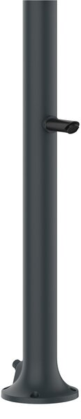 Doccia da Giardino esterno LUNA ALU in Alluminio Doppio Attacco Dimensioni 26x37x h 223,9 cm con Miscelatore e Doccetta da esterno In Acciaio Inox 316 L Grigio