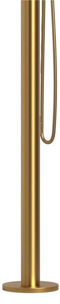 Doccia da Giardino per Piscina esterno CHIA-ORO Dimensioni 26x37x h 222,9 cm con Miscelatore e Doccetta da esterno In Acciaio Inox 316 L CHIA ORO