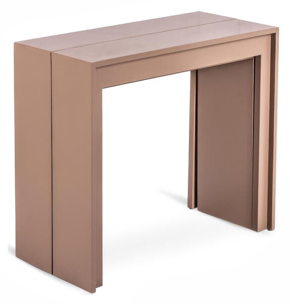 Consolle Allungabile Pinocchio Kitchen & Living 90x42,5 302,5xH76 cm, Colore Tortora Antigraffio, Materiale Top Mdf Laccato - RAL Indicativo 7030