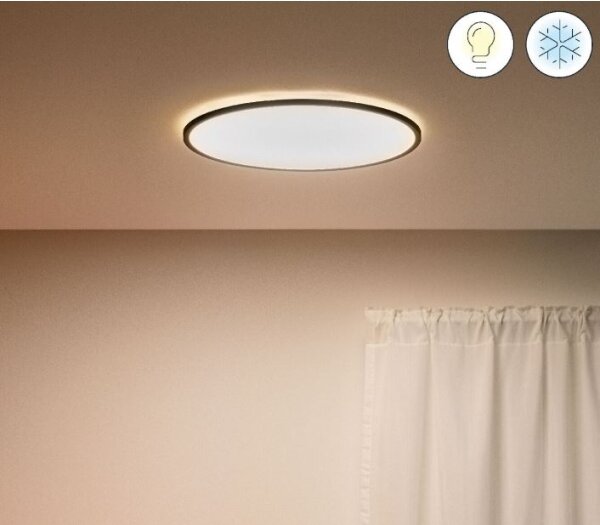 WiZ - Plafoniera LED dimmerabile SUPERSLIM LED/22W/230V Wi-Fi nero