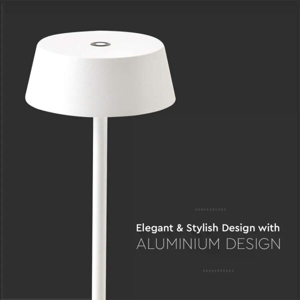 Lampada da tavolo LED da esterno dimmerabile touch LED/2W/5V IP54 bianca