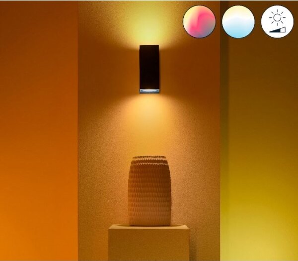 WiZ -LED RGBW Applique dimmerabile UP&DOWN 2xGU10/4,7W/230V Wi-Fi CRI 90 nero