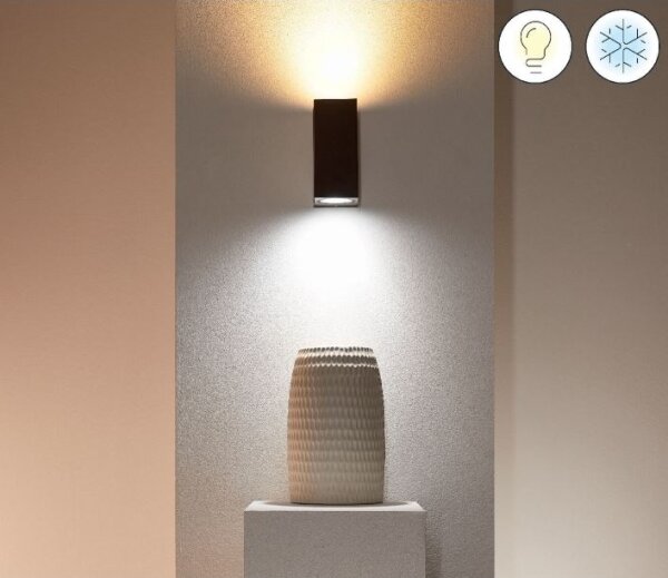 WiZ -LED RGBW Applique dimmerabile UP&DOWN 2xGU10/4,7W/230V Wi-Fi CRI 90 nero
