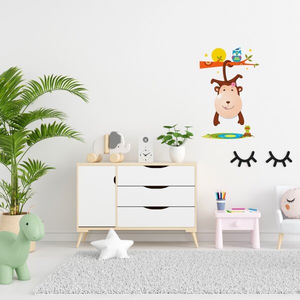 LED Lampada da parete per bambini MONKEY LED/0,6W/3xAAA