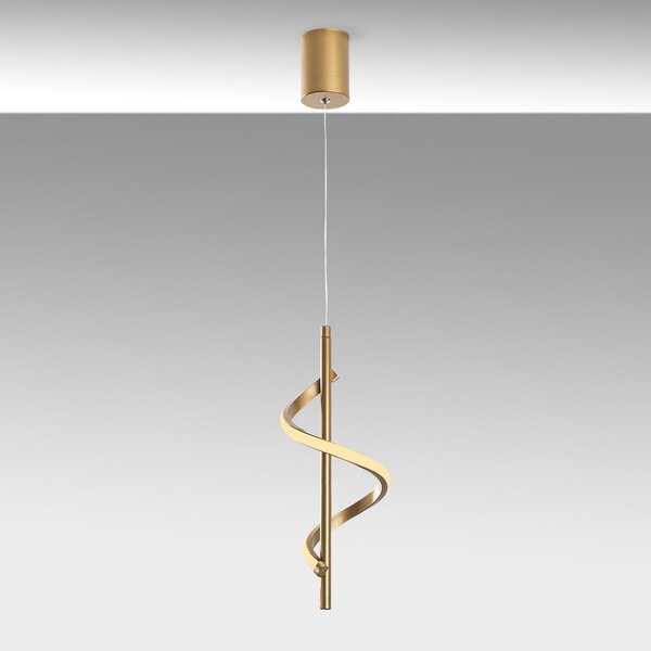 Lampadario LED dorato ø 16 cm Likma – Opviq lights