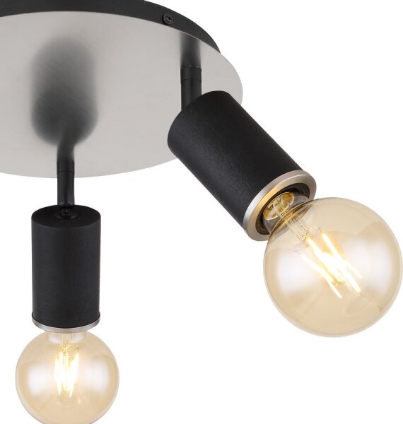 Globo 54032-3B - Luce Spot JOSEBA 3xE27/60W/230V legno nero