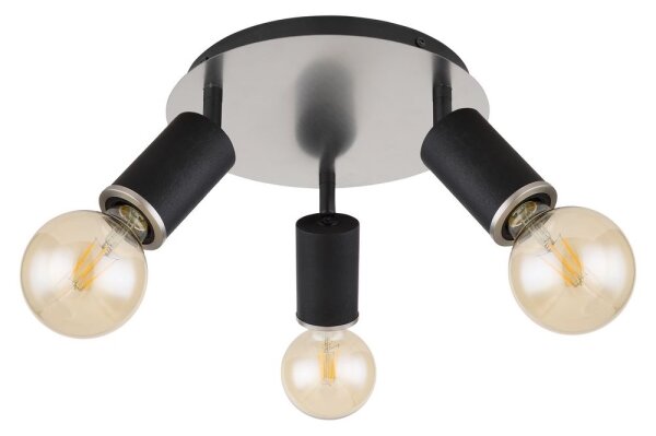 Globo 54032-3B - Luce Spot JOSEBA 3xE27/60W/230V legno nero