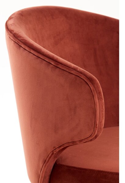 Set di sedie da pranzo rosso chiaro in imbottito 2 pz Kosaka – Light & Living