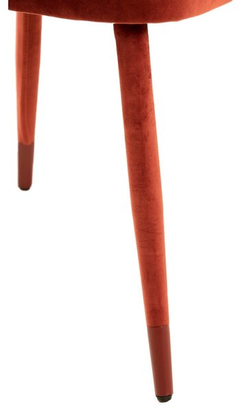 Set di sedie da pranzo rosso chiaro in imbottito 2 pz Kosaka – Light & Living