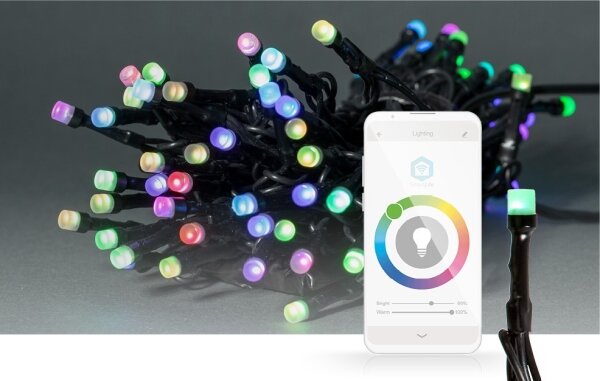 Nedis WIFILX01C42-LED Catena luminosa da esterno RGB 42 LED/8 funzioni 8 m IP65 Wi-Fi Tuya
