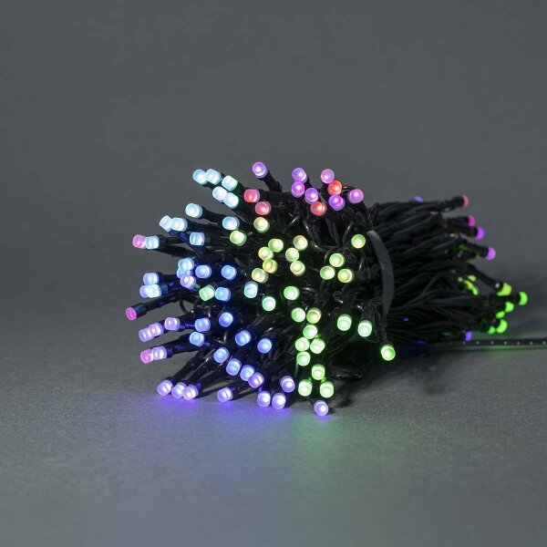 Nedis WIFILX01C84 - Catena luminosa LED RGB per esterni, 84 LED, 8 funzioni, 13 m, IP65, Wi-Fi Tuya