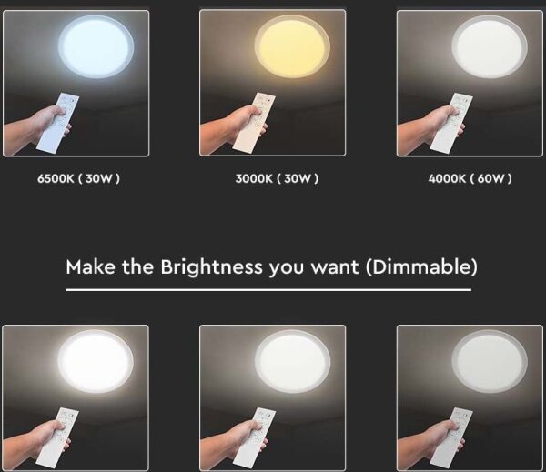 Plafoniera LED dimmerabile LED/40W/230V 3000K/4000K/6500K + +TC