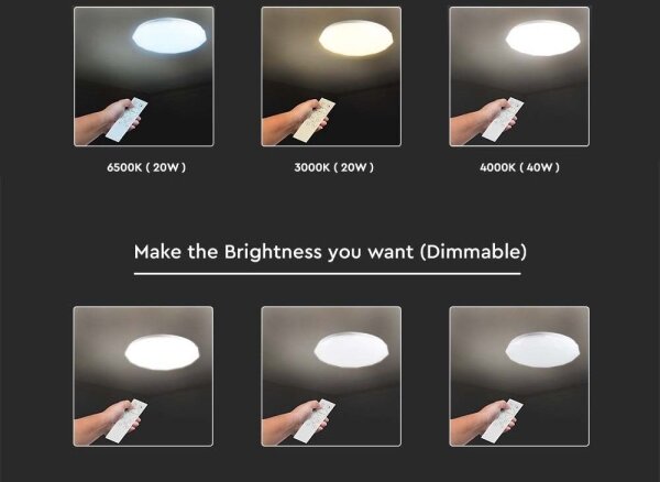 Plafoniera LED dimmerabile LED/40W/230V 3000K/4000K/6500K + +TC