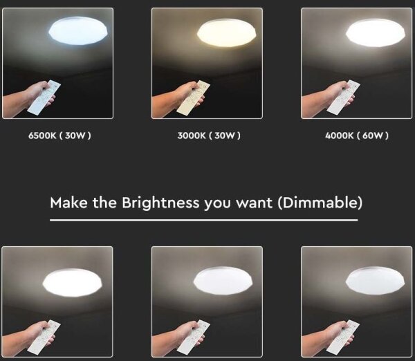 Lampada da soffitto dimmerabile a LED LED/60W/230V 3000K/4000K/6500K + Telecomando