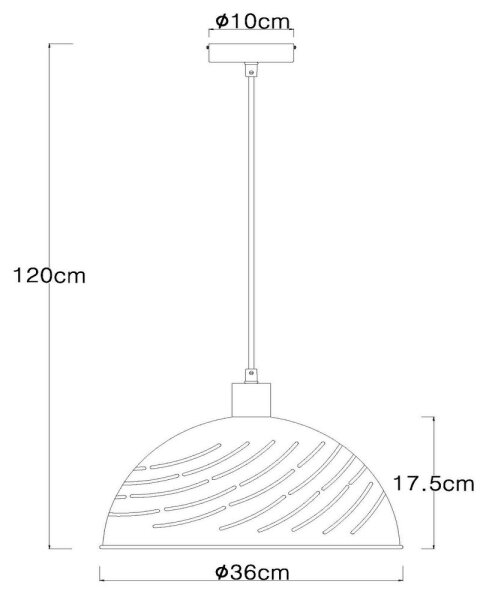 Globo 54660H - Lampadario a sospensione con filo LENNA 1xE27/60W/230V