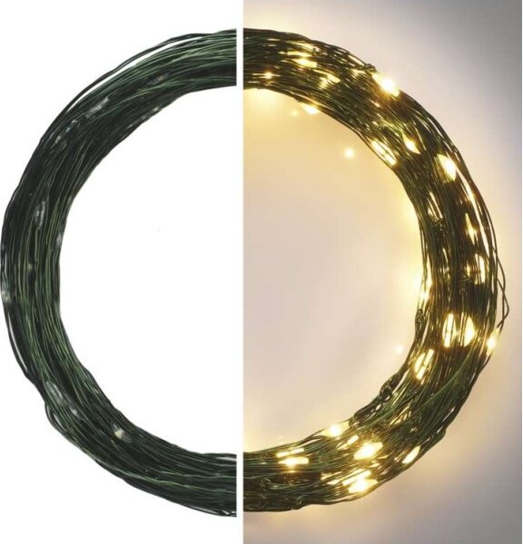 Catena luminosa LED per esterni 150xLED/20m IP44 bianco caldo