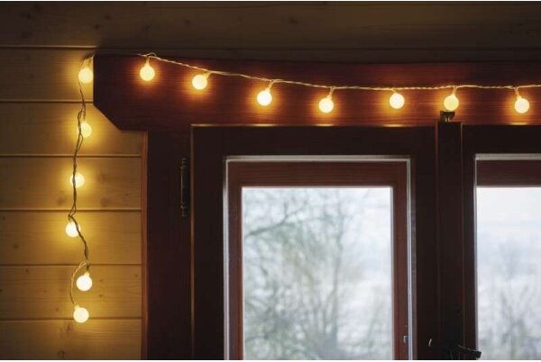 Catena LED per esterni 40xLED/9m IP44 bianco caldo