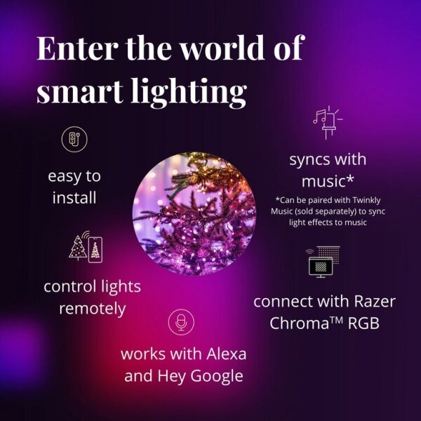 Twinkly TWS250SPP-BEU - Ghirlanda LED RGB da esterno 250xLED 23,5m IP44 Wi-Fi