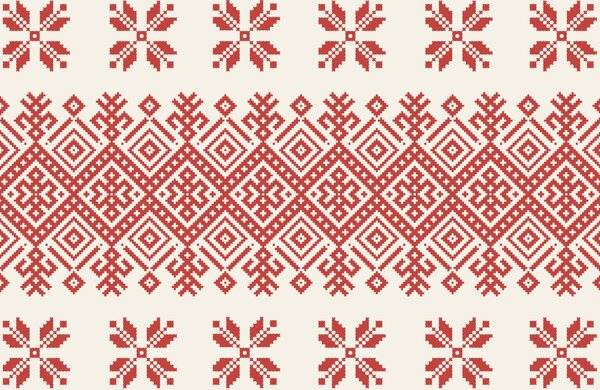 Carta da parati Motivo rosso e bianco, Carta da parati Geometriche, Carta da parati popolare, t00045v1 - Tapeko.it