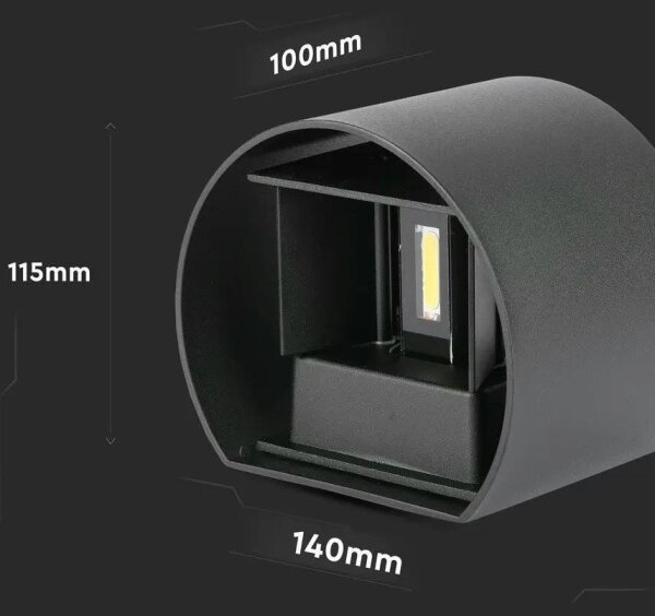 Applique da esterno LED LED/6W/230V 4000K IP65 nero