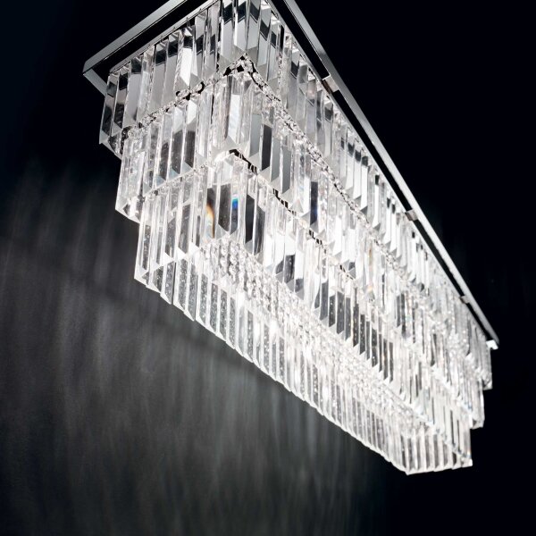 Ideal Lux - Plafoniera MARTINEZ 8xE14/40W/230V cromo lucido