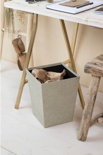 Cestino per la spazzatura beige da ufficio Sofia Canvas Paper Laminate – Bigso