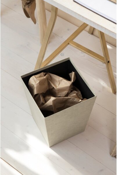 Cestino per la spazzatura beige da ufficio Sofia Canvas Paper Laminate – Bigso