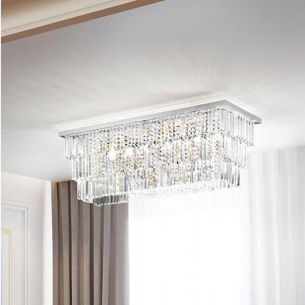 Ideal Lux - Plafoniera MARTINEZ 8xE14/40W/230V cromo lucido