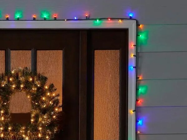 Brilagi - Catena luminosa natalizia per esterni a LED, 200 LED, 2 funzioni, 25 m, IP44, multicolore