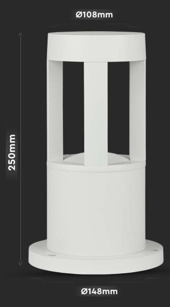 LED Lampada da esterno LED/10W/230V 25cm 6400K IP65 bianco