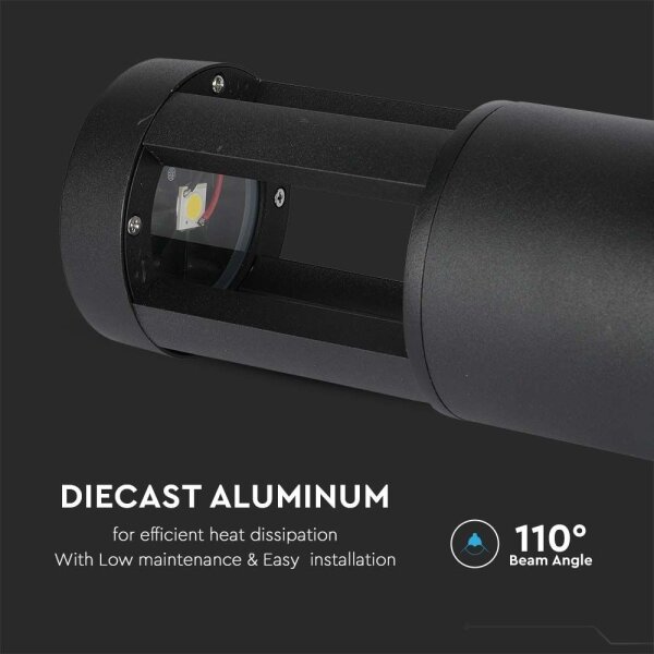 LED Lampada da esterno LED/10W/230V 25cm 6400K IP65 nero